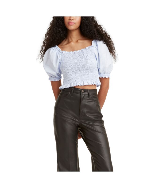 Levi's® Rey Smocked Short Sleeve Blouse