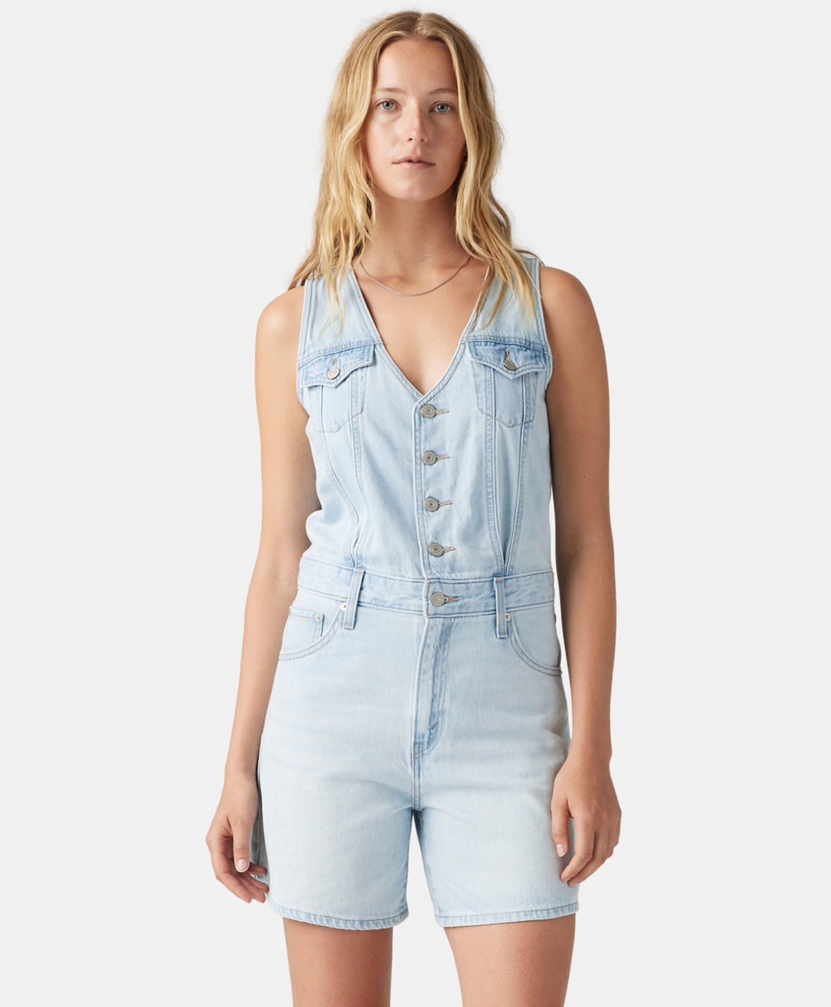 (取寄) リーバイス プレミアム レディース ベスト ロンパー Levi's Premium women Vest Romper Rom Com 取寄) リーバイス プレミアム レディース ベスト ロンパー Levi's