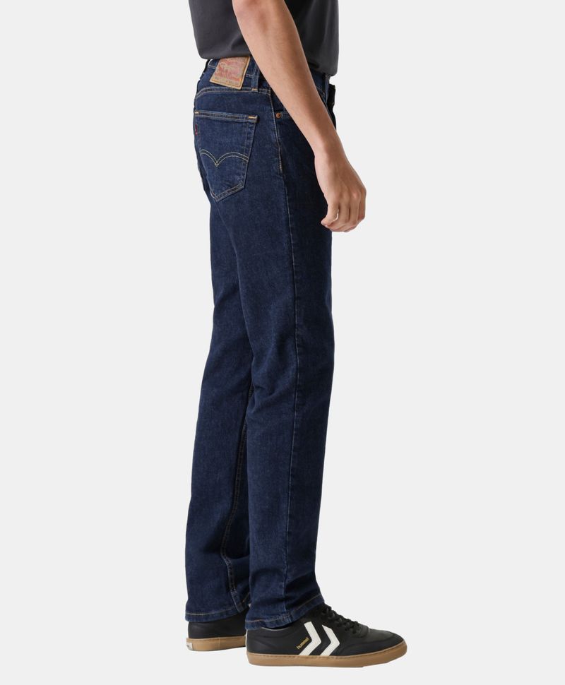 Levi's 511 hombre slim jeans azul oscuro vista lateral.
