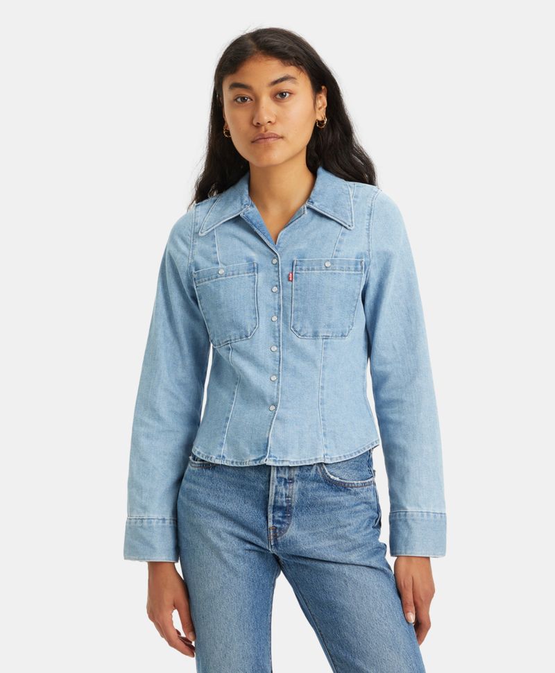 Camisa levis mezclilla discount mujer