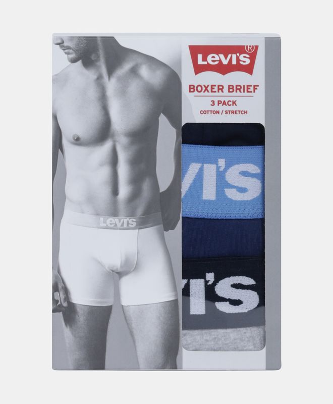 Levi's Calzoncillos tipo bóxer para hombre, algodón elástico transpirable  para hombre, paquete de 3